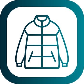 Winter jacket Vector Icon Design