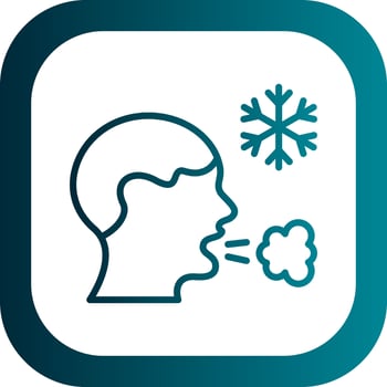 Frosty breath Vector Icon Design