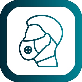 Face Mask Vector Icon Design