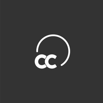 CC initial logo with rounded circle vector