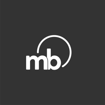 MB initial logo with rounded circle vector