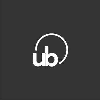 UB initial logo with rounded circle vector