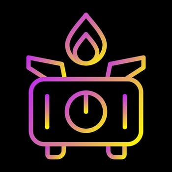 Portable stove Vector Icon