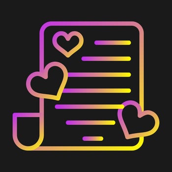 Romantic poem Vector Icon