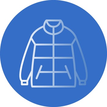 Winter jacket Vector Icon Design