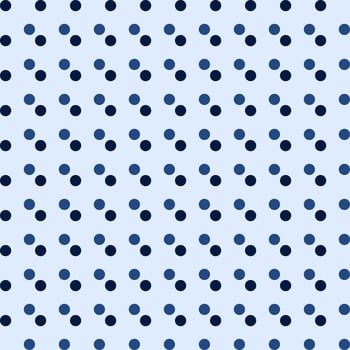 Seamless polka dots isolated on light blue background. vector