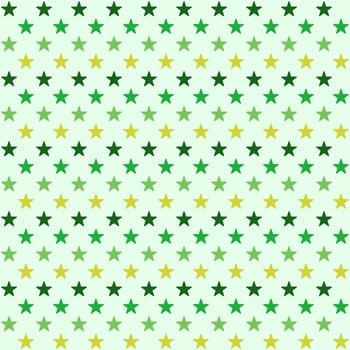 Seamless star pattern isolated on light green background. vector