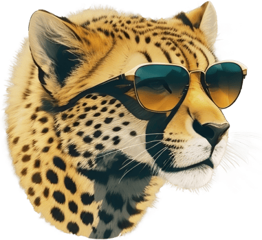 Cool Cheetah Sporting Stylish Shades Wild Fashion Statement AI Generative png