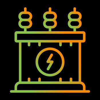 Power Transformer Vector Icon