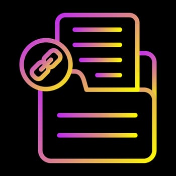 Document Link Vector Icon