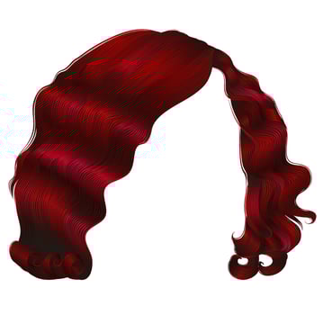 trendy woman hairs  kare red colors . beauty fashion . retro style curls .   realistic 3d . vector