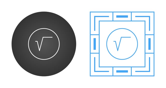 Square Root Symbol Vector Icon