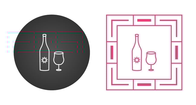 Goblet and Wine Vector Icon