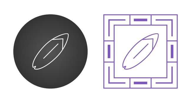 Surfing board Vector Icon