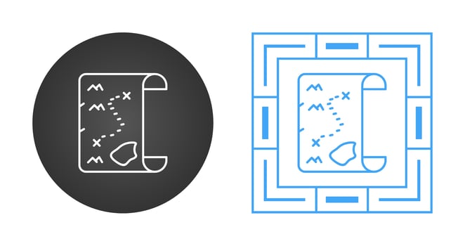 Pirate Map Vector Icon