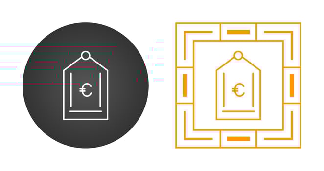 Euro Tag Vector Icon