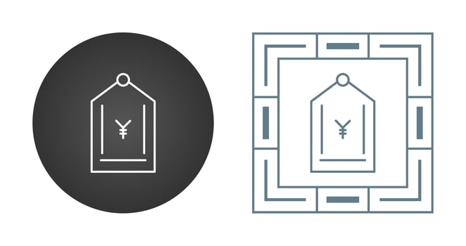 Yen Tag Vector Icon