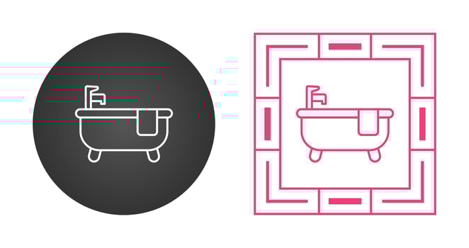 Bathtub Vector Icon