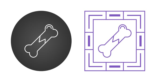 Broken Bone Vector Icon