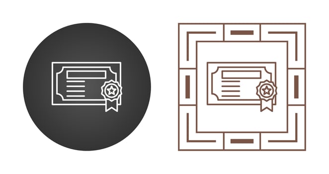 Certificate Vector Icon