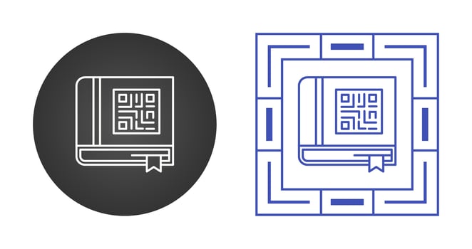 QR Book Vector Icon