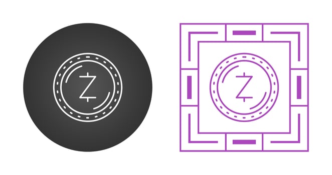 Zcash Currency Vector Icon