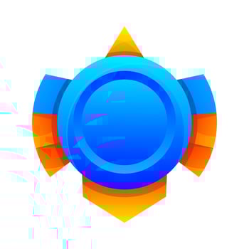 colorful gradient style medal logo vector