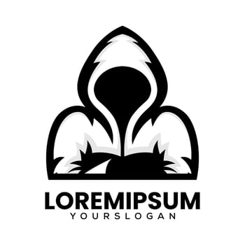 mysterious man logo design vector