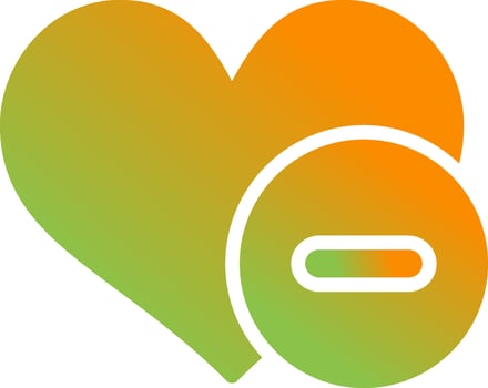Negative Love Vector Icon