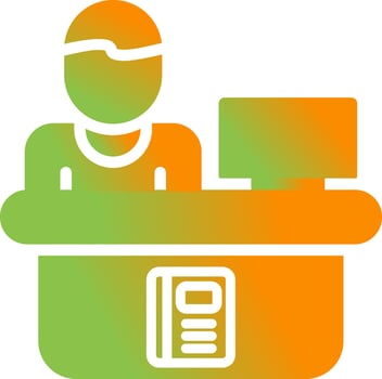 Library Reference Desk Vector Icon