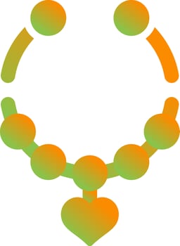 Heart Shaped Necklace Vector Icon
