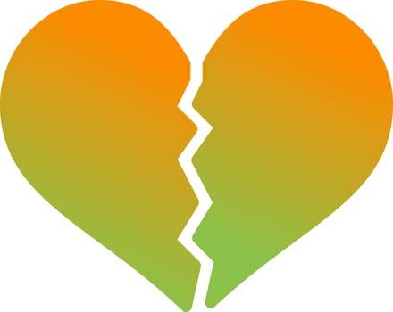 Broken Heart Vector Icon