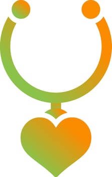 Heart Shaped Locket Vector Icon