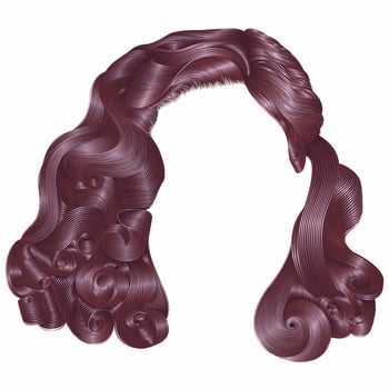 trendy woman short  hairs pink colors .fringe. fashion beauty retro style . realistic 3d . vector