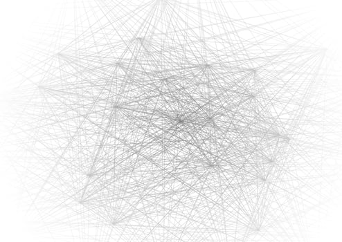 Grey thin low poly network lines abstract technical background vector