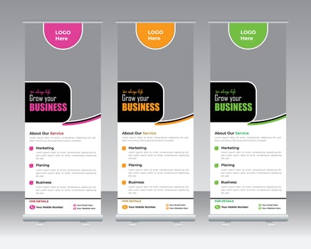 Corporate Roll Up Banner Design Templet vector