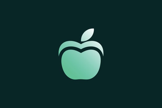 Line art apple fly Logo Design Template vector