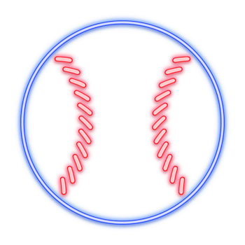 baseball color neon line icon png