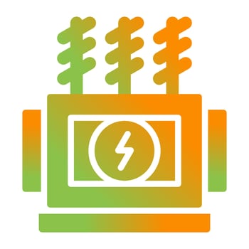 Power Transformer Vector Icon
