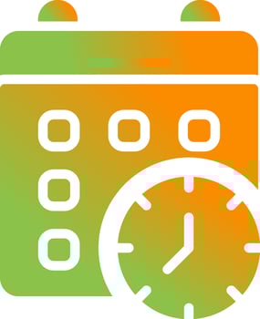 Calender Clock Vector Icon