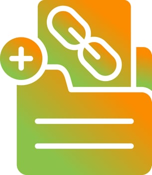 Document Insert Link Vector Icon