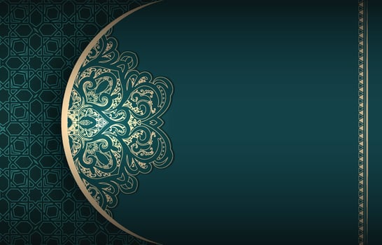 Luxury Green Mandala Ornament Background vector