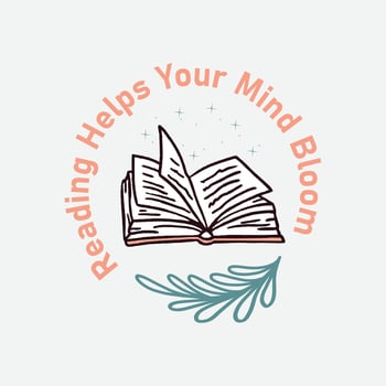 reading helps your mind bloom t shirt design illustration vector