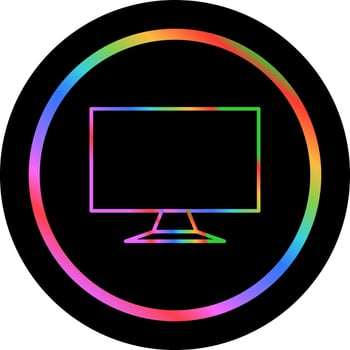 LCD Screen Vector Icon