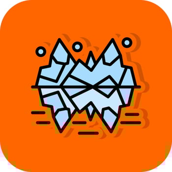 Ice formation Vector Icon Design
