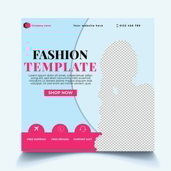 Modern Digital fashion carnival banner for social media post template, for online advertising vector