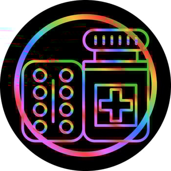Pills Bottle Vector Icon