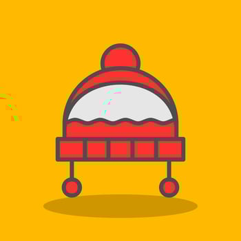 Winter hat Vector Icon Design