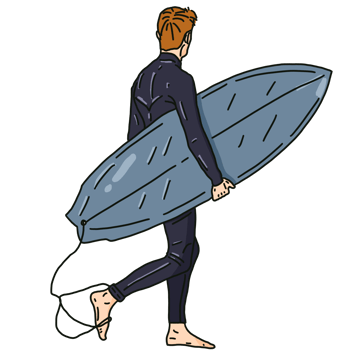 man with board png