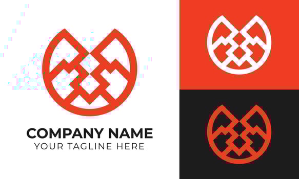 Creative abstract minimal business logo design template Free Vector